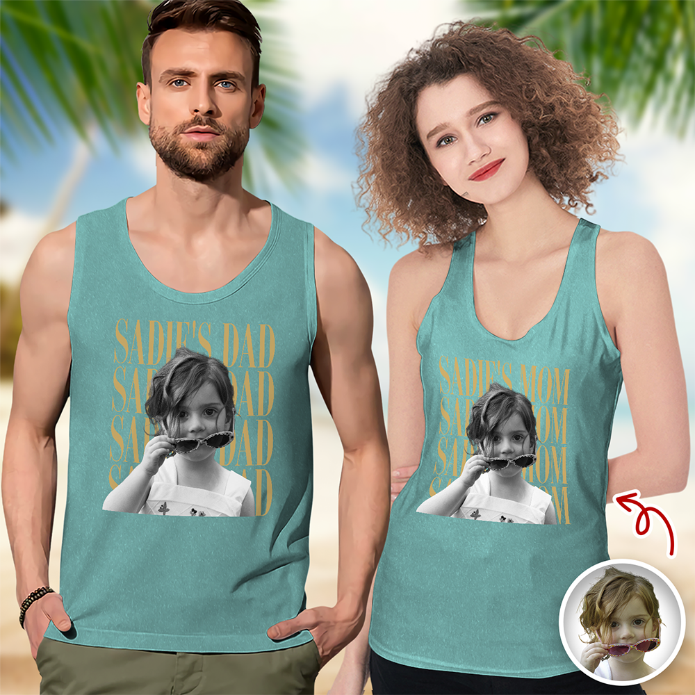Personalized Vintage Photo Tank Top Custom Gift for Dad HN590 - 3D Tanktop GradoCreations
