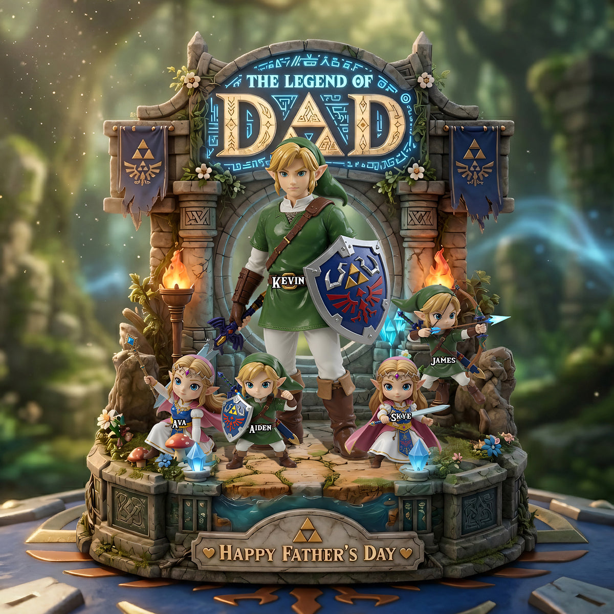 Personalized Legend of Dad Acrylic Plaque Custom Name Gift for Father's Day