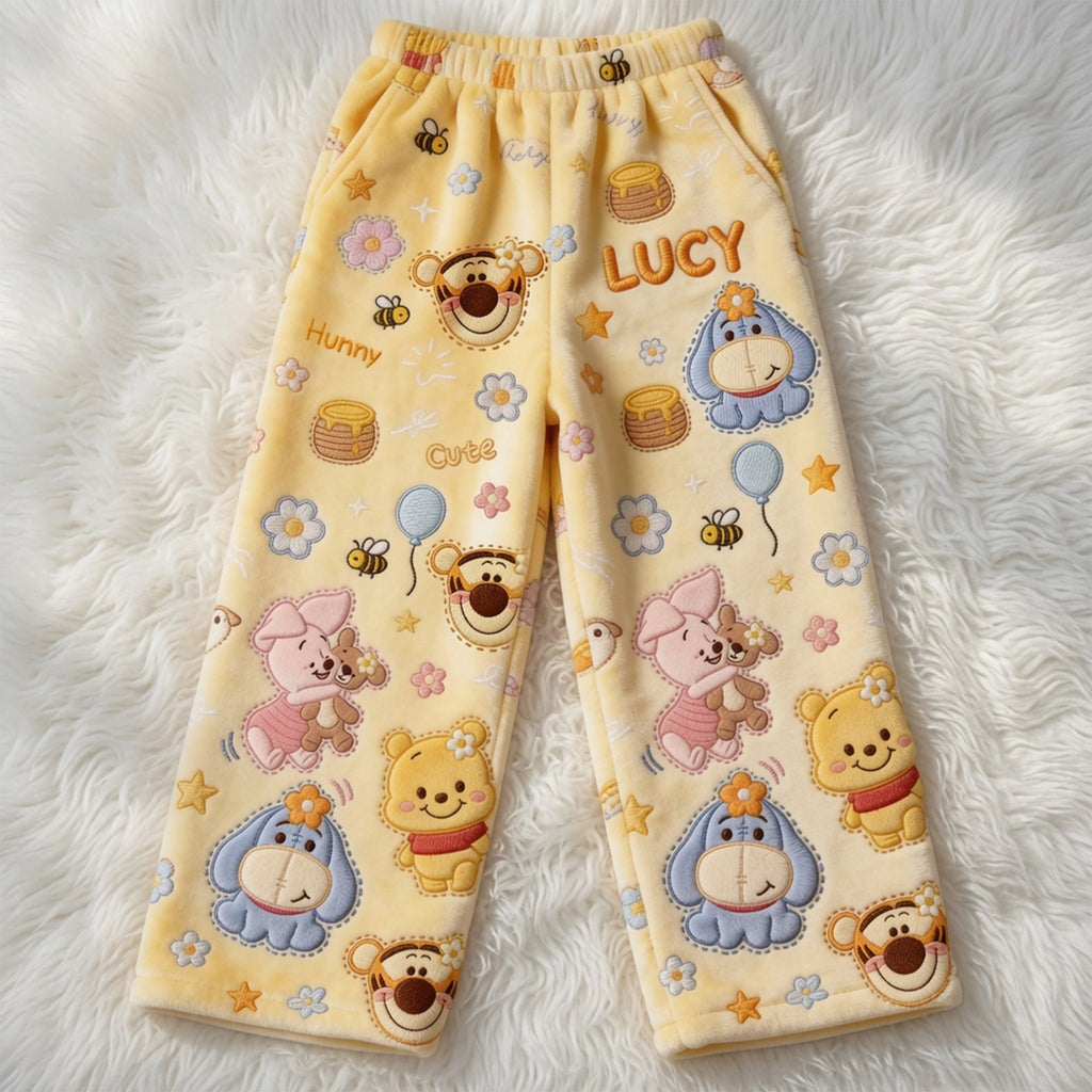 Personalized Pajama Pants with Honey Bear for Movie Fans - Anniversary Gift