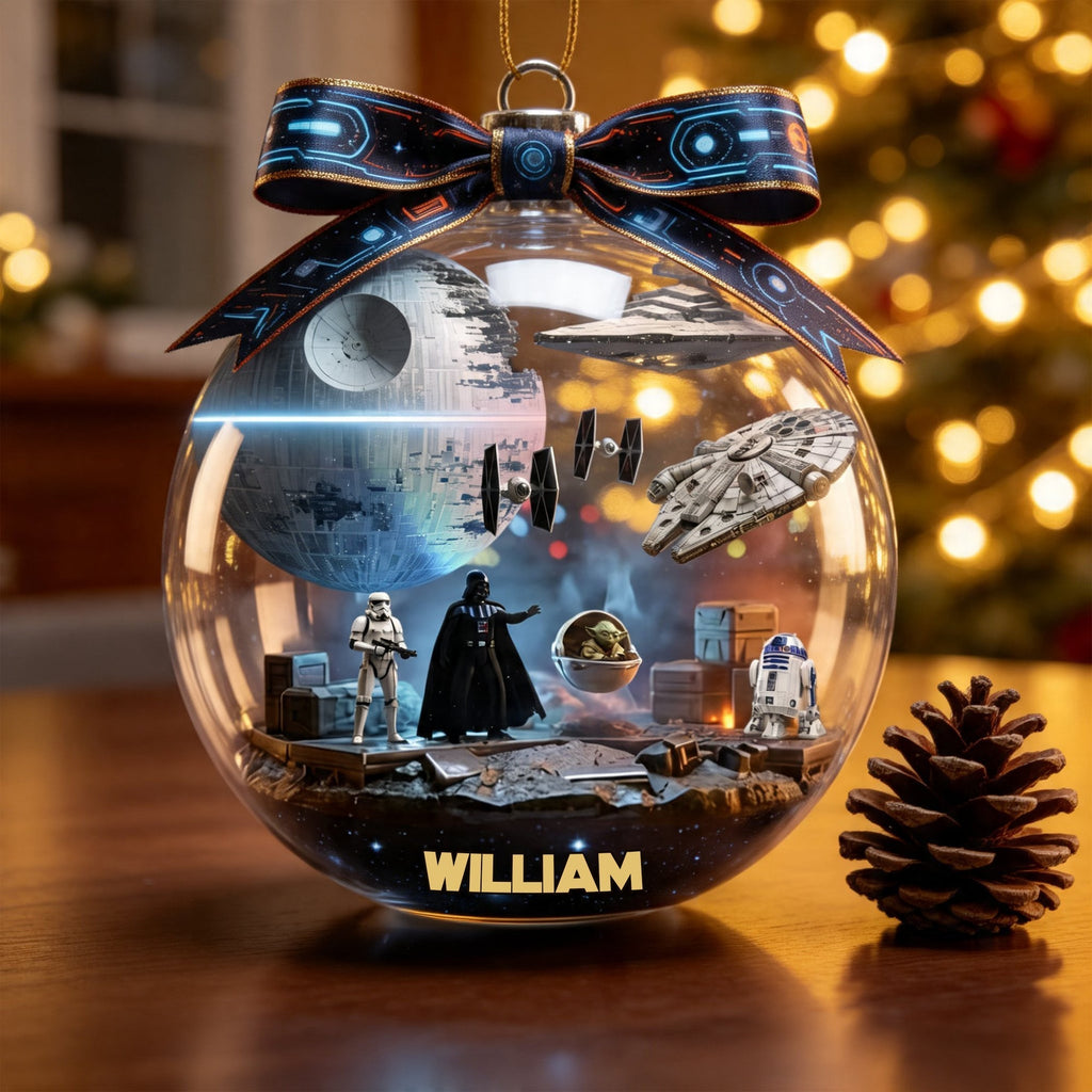 Personalized Galaxy Star Acrylic Ornament for Movie Fans - Christmas Gift for Family Ornament GradoCreations