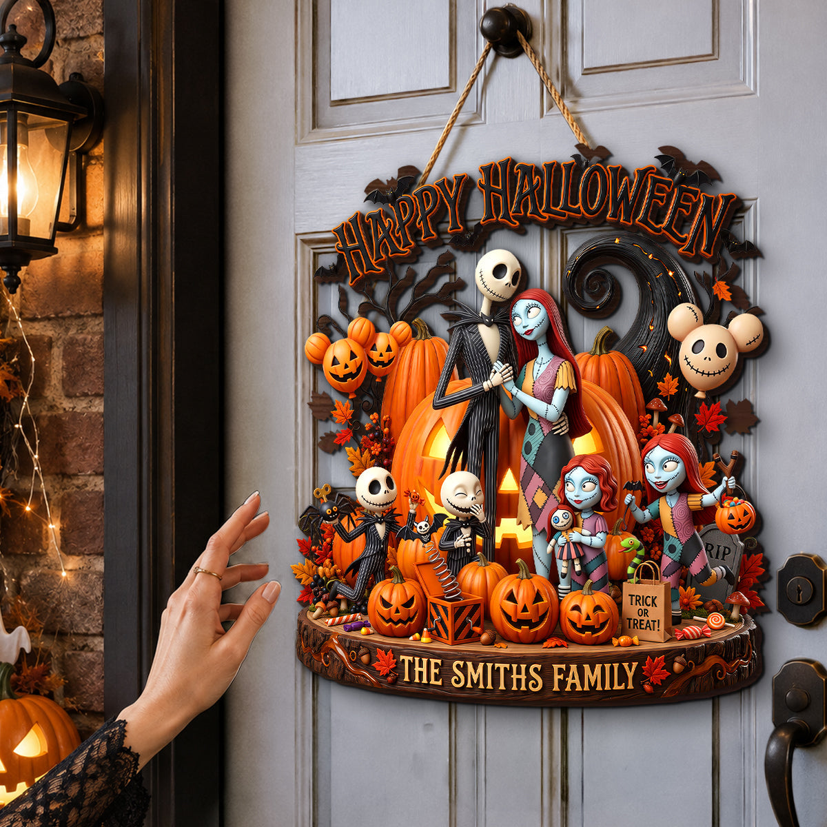 Personalized Halloween Metal Sign for Family - Spooky Decor Gift Metal Sign GradoCreations