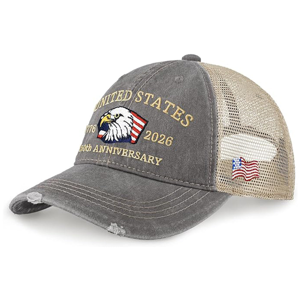 Personalized Independence Trucker Hat USA Flag Gift for Dad HN590 - Embroidery Hat Josh fix GradoCreations