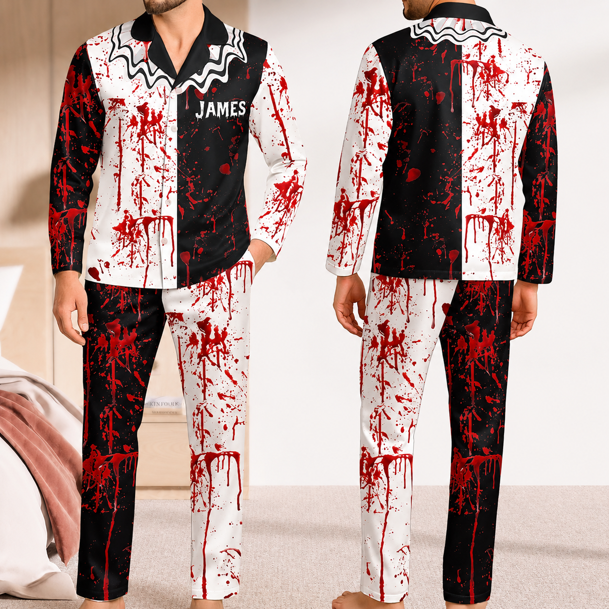Personalized Funny Clown Pajama Set for Halloween Family Costume Pajama Set GradoCreations
