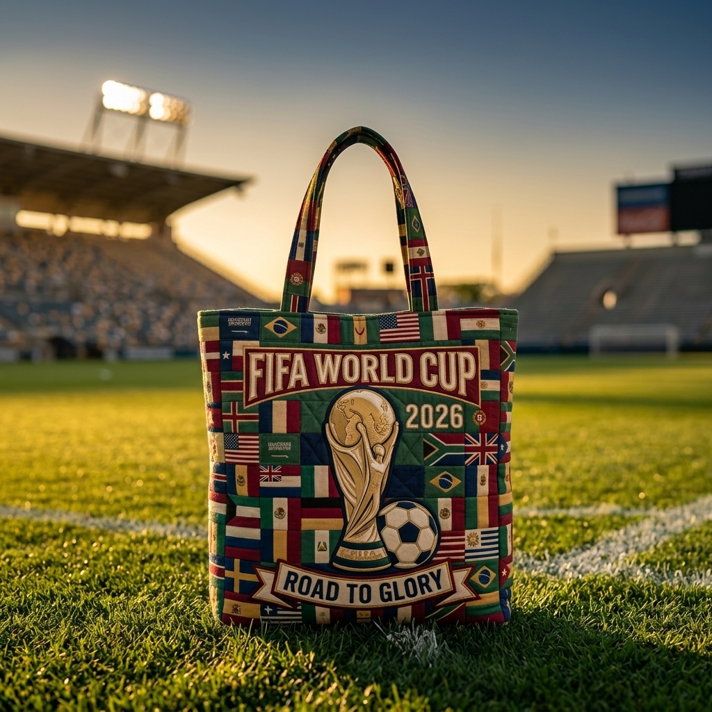 FIFA World Cup 2026 Road to Glory Quilted Tote Bag Gift for Fans