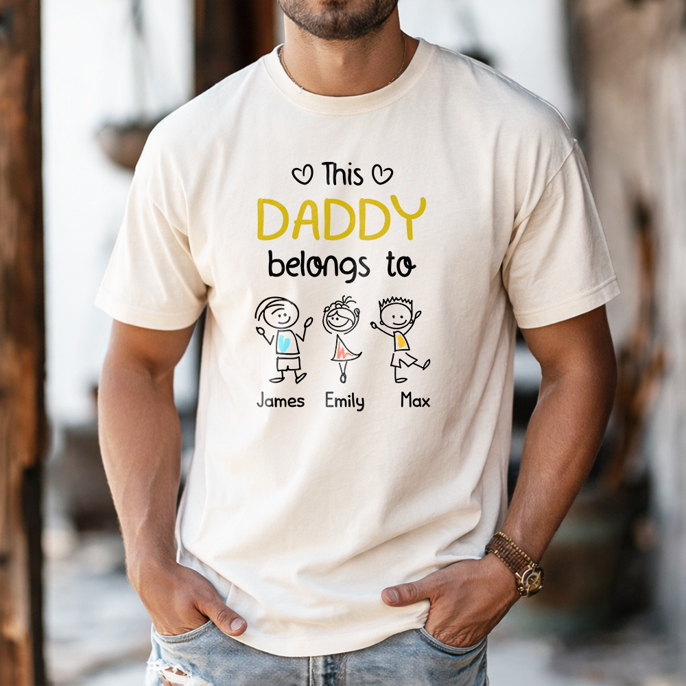 Personalized Comfort Shirt for Dad with Custom Family Design Comfort Shirt GradoCreations