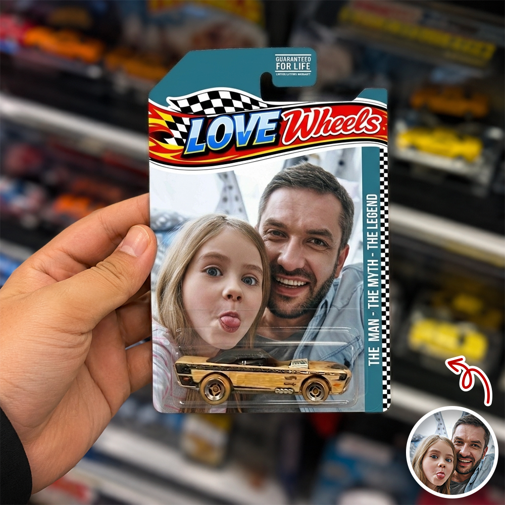 Personalized Hot Wheels Car Photo Gift for Dad Father's Day HN590 - Hot Wheels GradoCreations