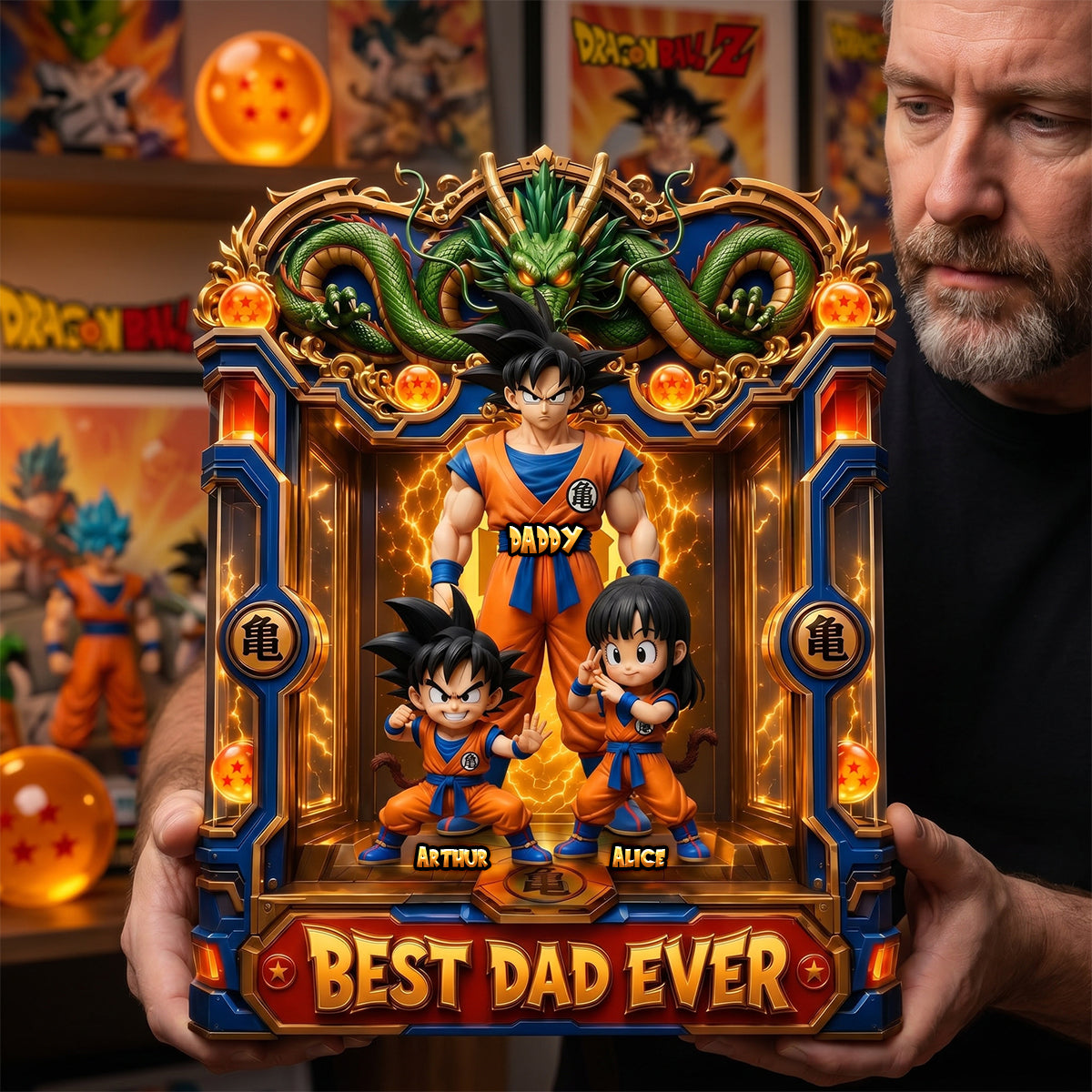 Personalized Acrylic Plaque Best Dad Ever Gift for Father's Day