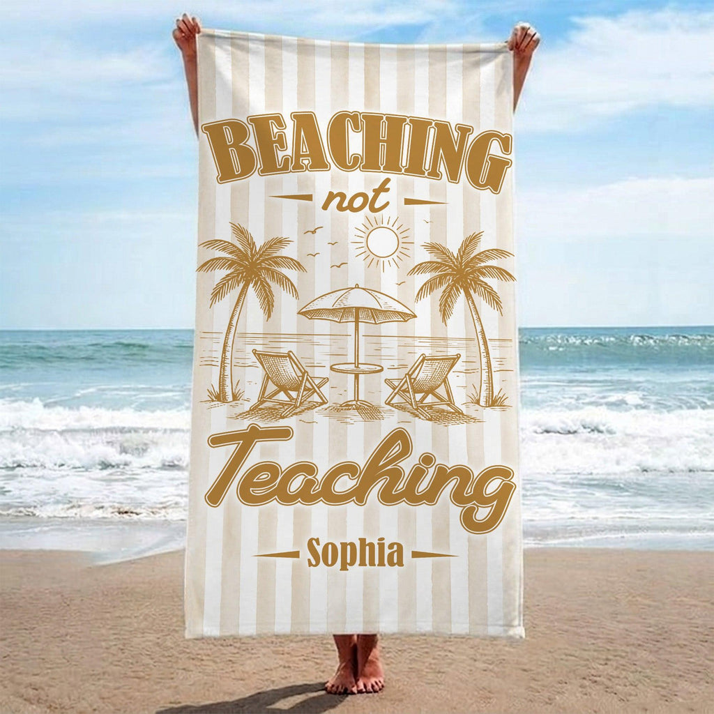 Personalized Beach Towel with Quote for Teacher Gift