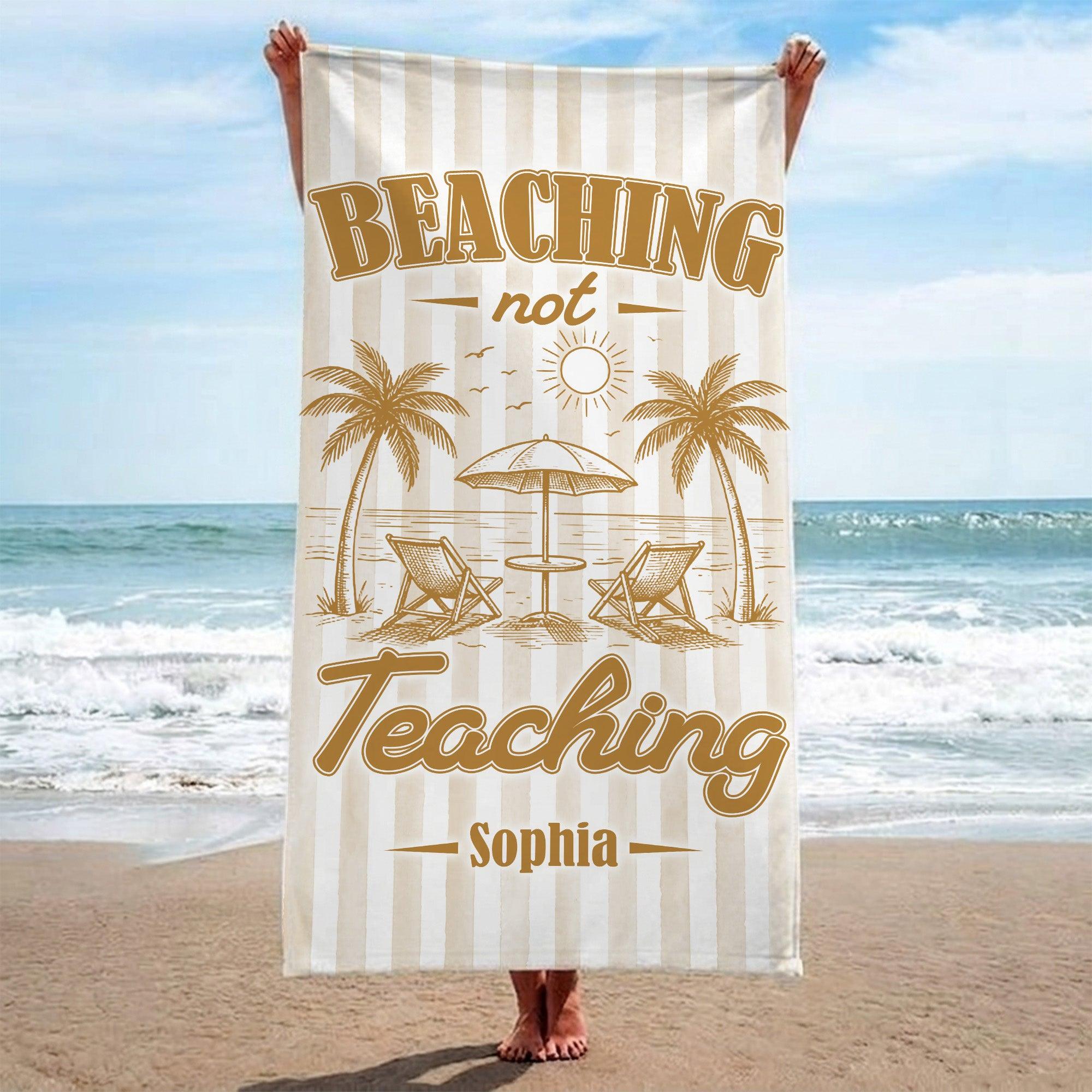 Personalized Beach Towel with Quote for Teacher Gift