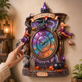 Personalized Witch Themed Wall Clock Gift for Her Halloween Wall Hanging Clock GradoCreations