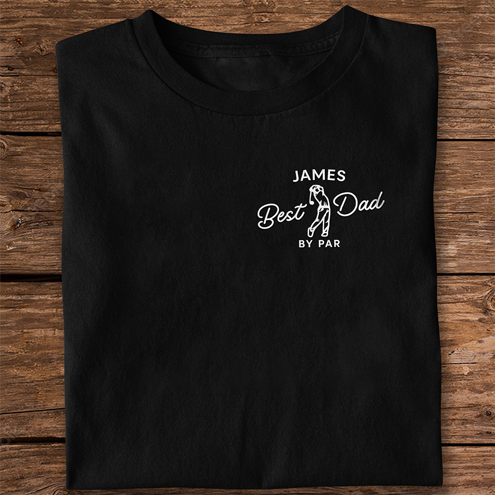 Personalized Best Dad By Par Embroidered Shirt Golf Gift for Dad HN590 - Embroidered Shirt GradoCreations