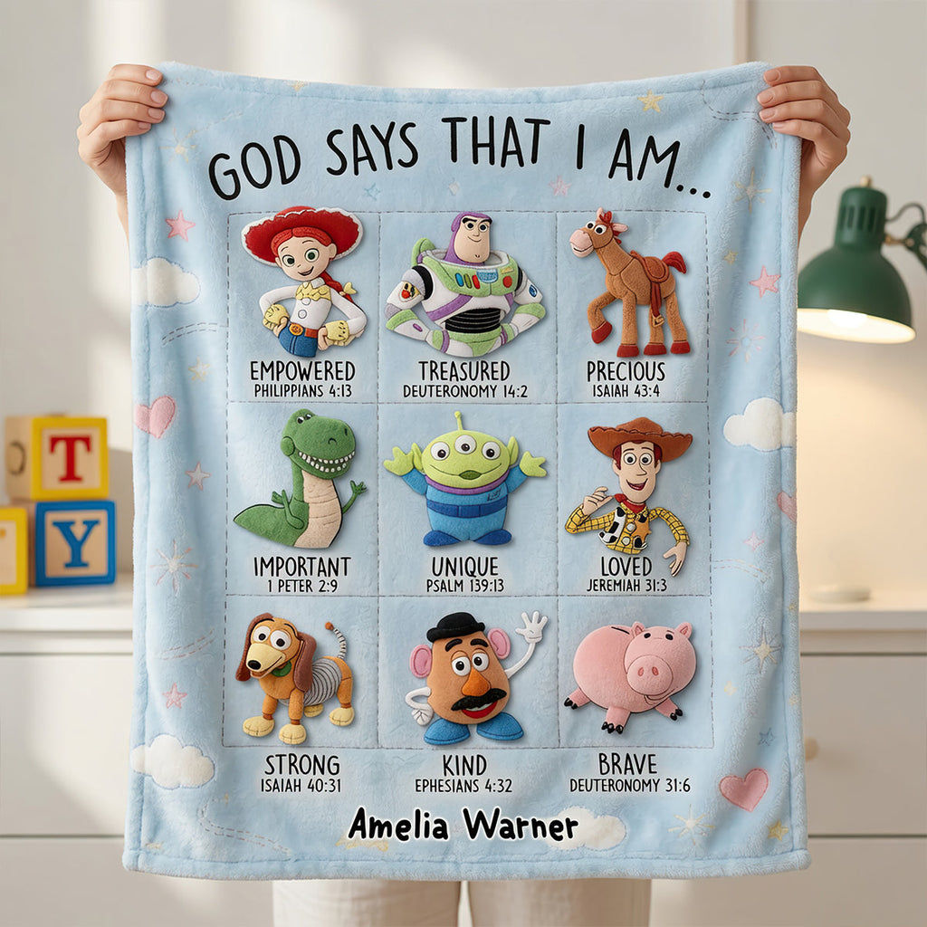 Personalized Kids Blanket with Inspirational Quotes for Back to School Gift