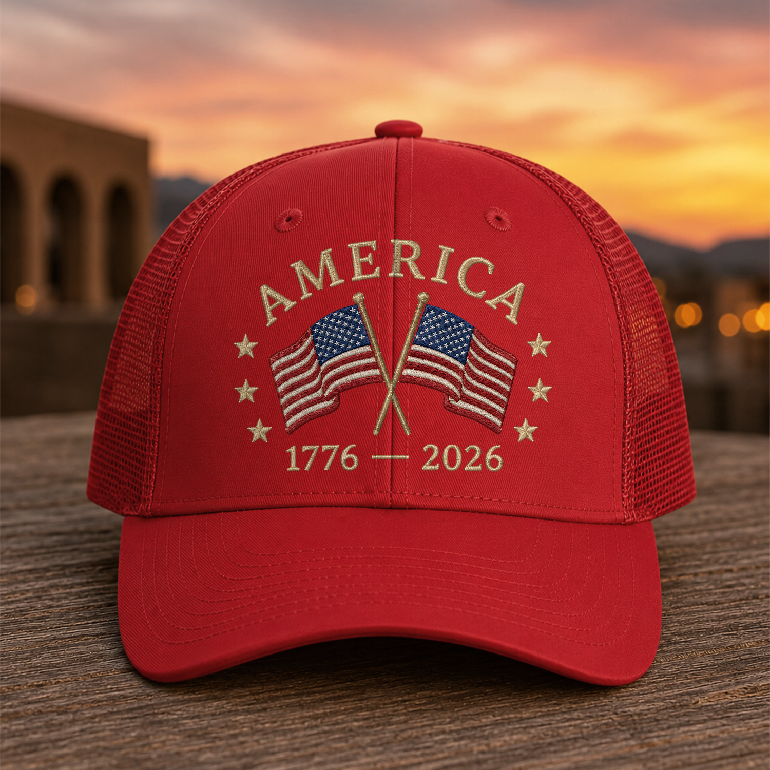 Personalized USA 250th Anniversary Trucker Hat Gift for Dad HN590 - Embroidered Trucker Hat GradoCreations