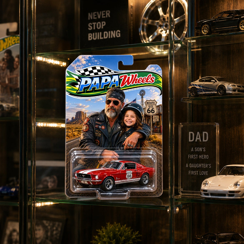 Personalized Photo Road Route 66 Diecast Car Gift for Dad HN590 - Hot Wheels GradoCreations