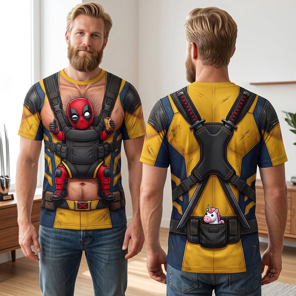 Personalized 3D T-Shirt with Funny Hero Design for Movie Fans AOP Tshirt GradoCreations