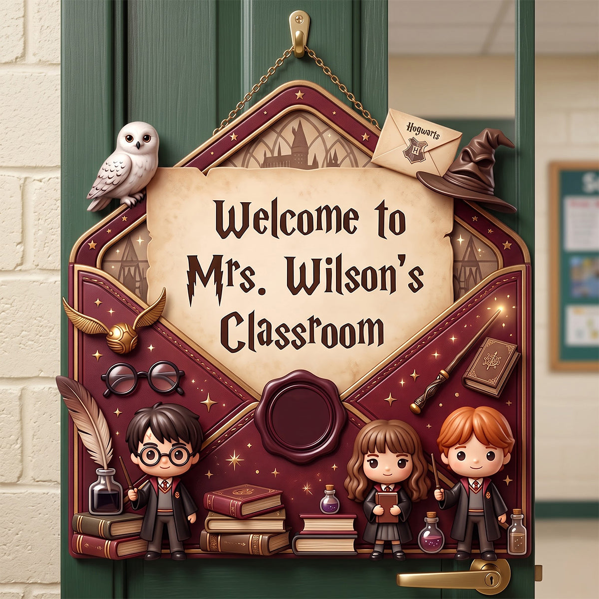 Personalized Teacher Classroom Wood Sign Gift for Teacher Wood Sign GradoCreations