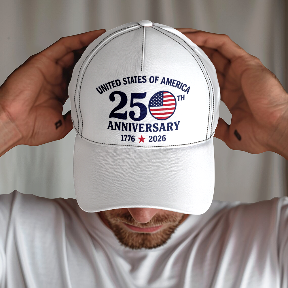Personalized Patriotic USA AOP Cap Gift for Dad 250th Anniversary HN590 - AOP Cap GradoCreations