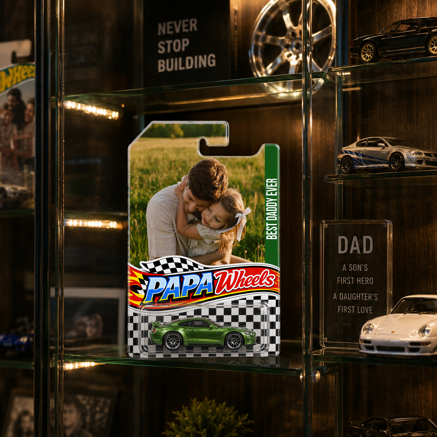 Personalized Photo Toy Car Gift for Dad Father's Day HN590 - Hot Wheels GradoCreations