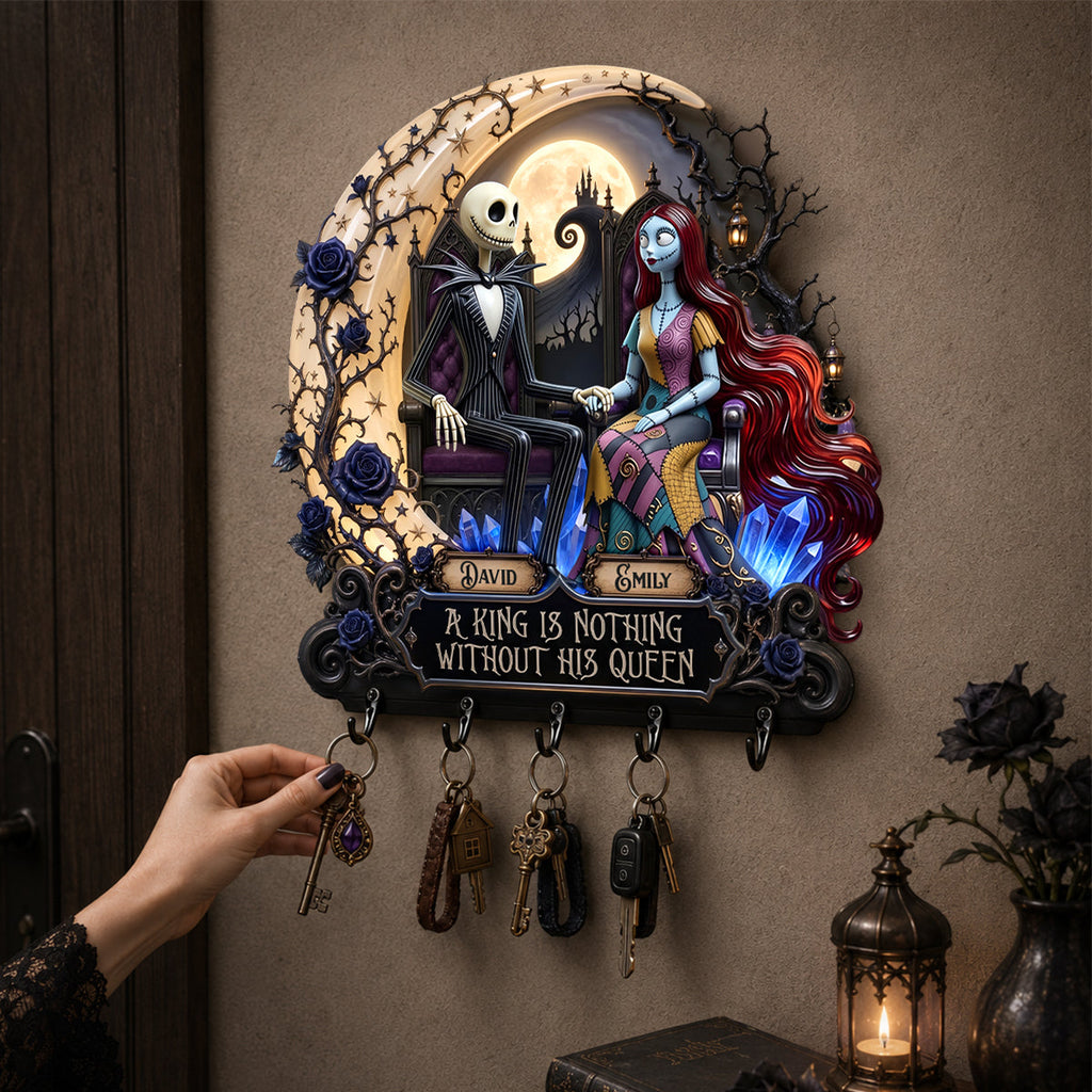 Personalized Spooky Hanging Rack Custom Name Gift for Couples Hanging Rack GradoCreations