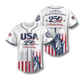 Personalized USA Baseball Jersey Shirt Custom Name Fourth of July Gift HN590 - Baseball Shirt GradoCreations