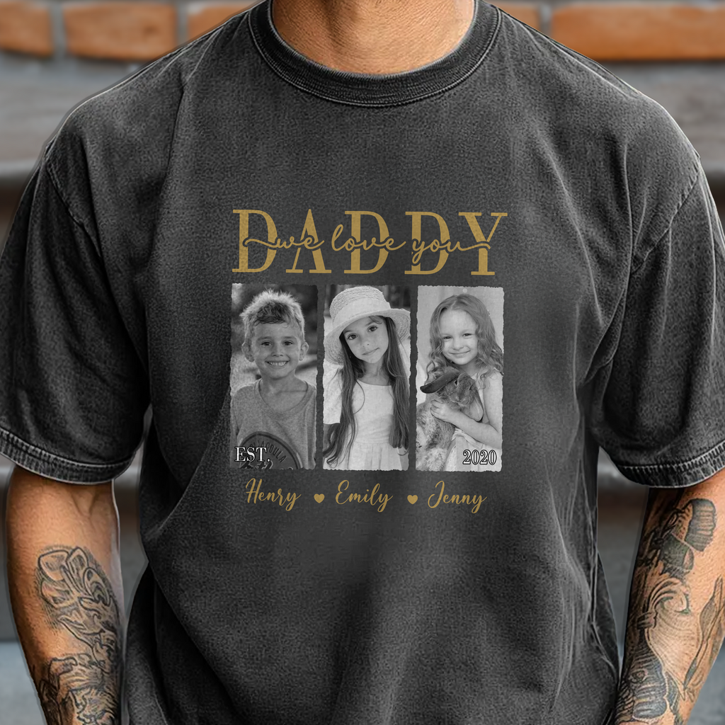 Personalized Comfort Shirt Custom Photo Gift for Dad Comfort Shirt GradoCreations