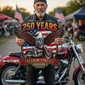 Personalized Eagle Motorcycle Metal Sign Gift for Him - 250 Years USA