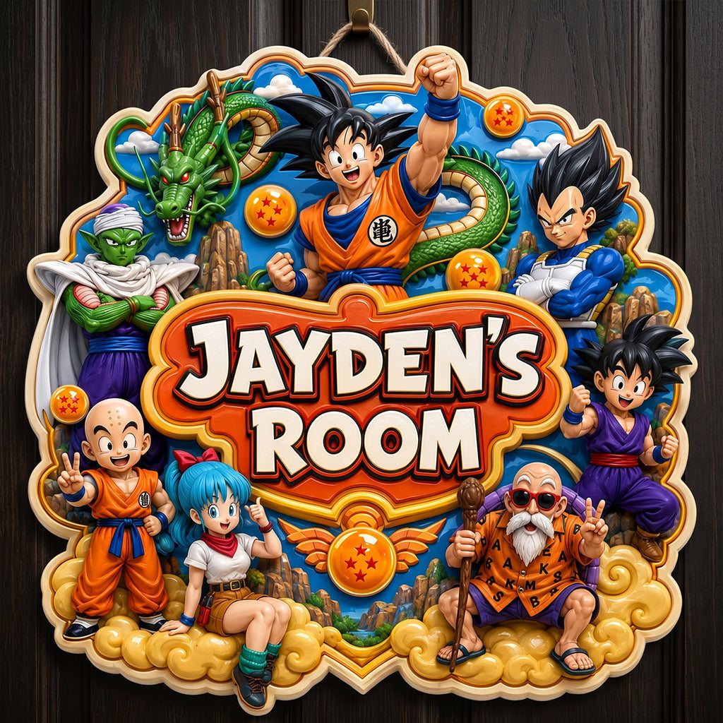 Personalized Custom Shaped Wood Sign for Kids Room Decor