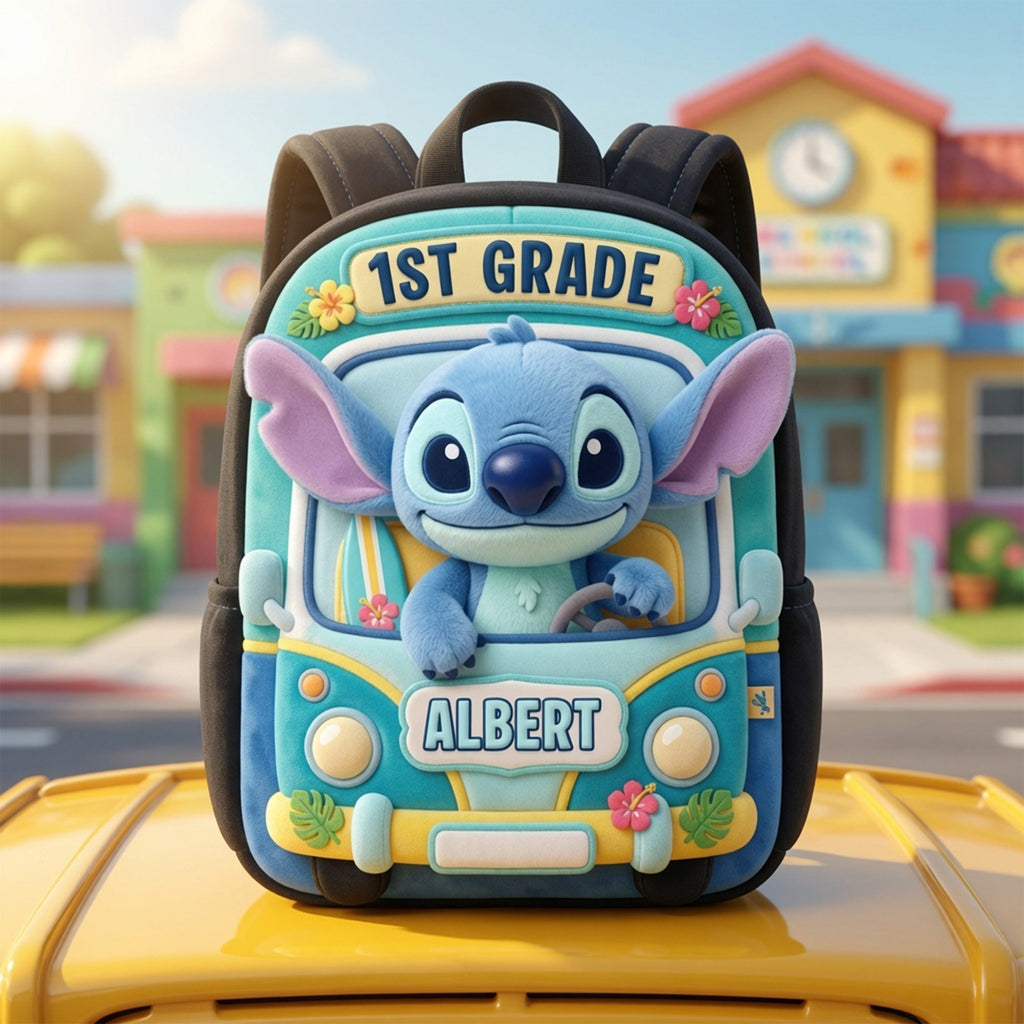 Personalized Cartoon Backpack for Kids with Name | Back To School Gift