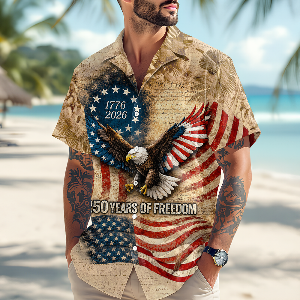 Personalized Hawaiian Shirt 250 Years of Freedom Gift Idea HN590 - AOP Hawai Shirt GradoCreations