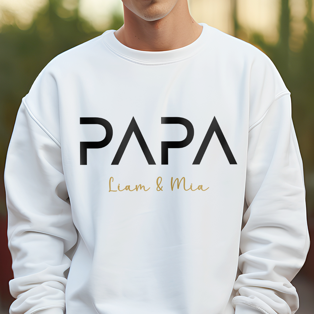 Personalized Bright Shirt Custom Name Gift for Papa Dad HN590 - Tshirt GradoCreations