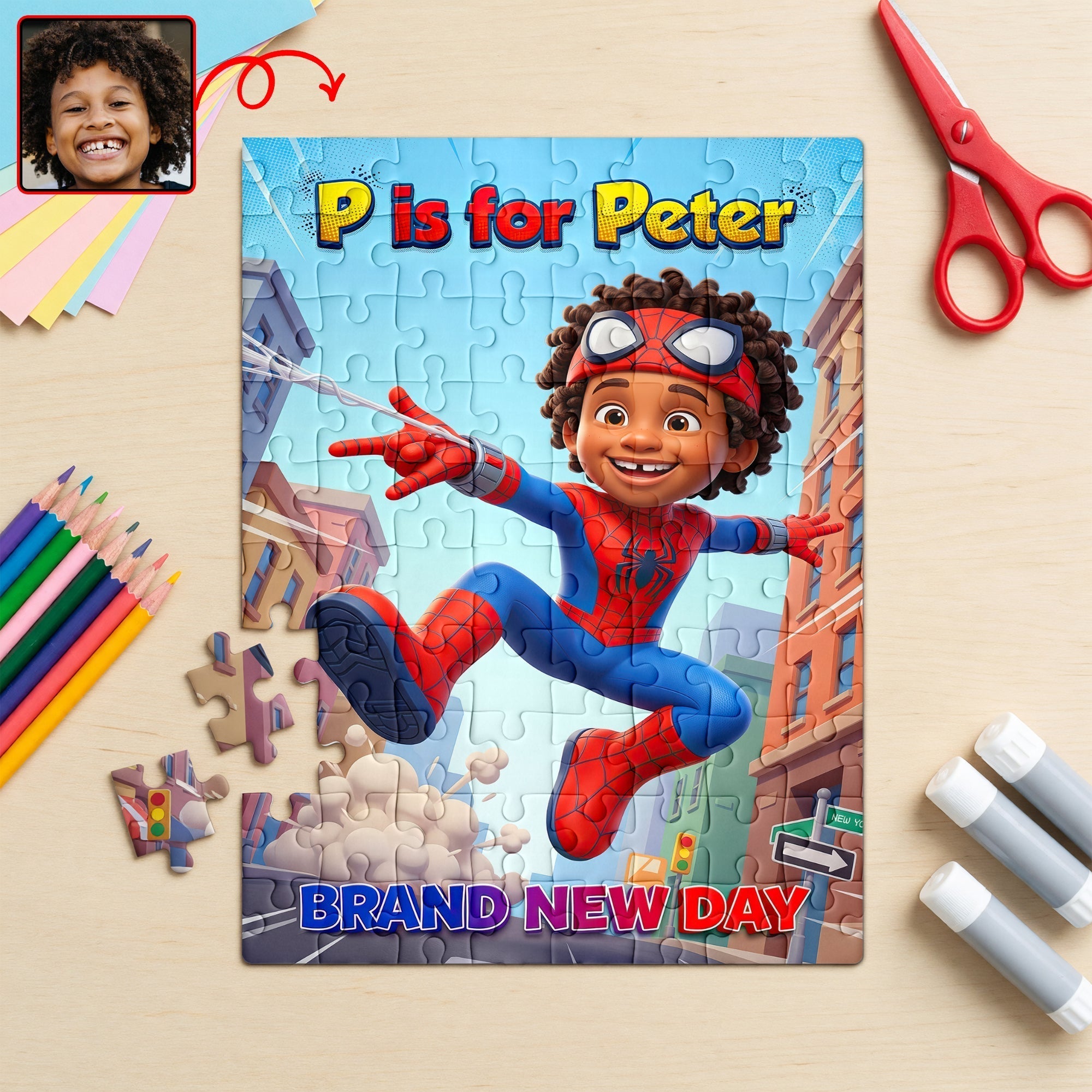 Personalized Photo Jigsaw Puzzle Custom Kids Gift Unique Kid's Puzzle Puzzle GradoCreations