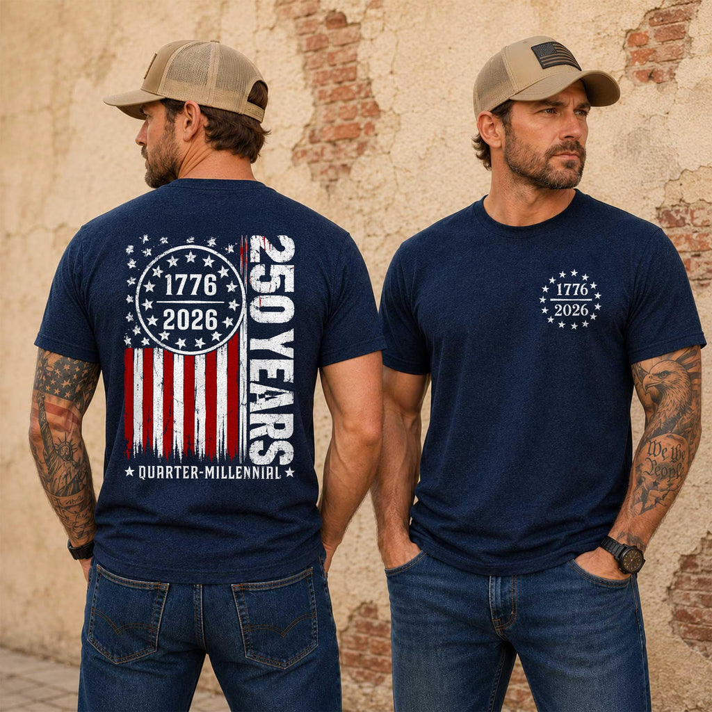 Personalized 4th of July Comfort Shirt Custom USA Flag Gift Back&Front Comfort Shirt GradoCreations