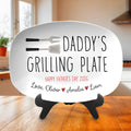 Personalized Grilling Plate Custom Name Gift for Dad HN590 - Platter fix GradoCreations