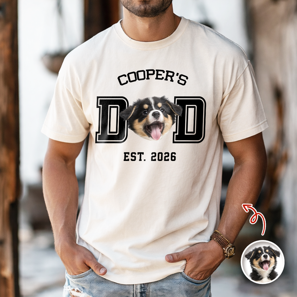 Personalized Photo Comfort Shirt Gift for Dog Cat Dad Comfort Shirt GradoCreations