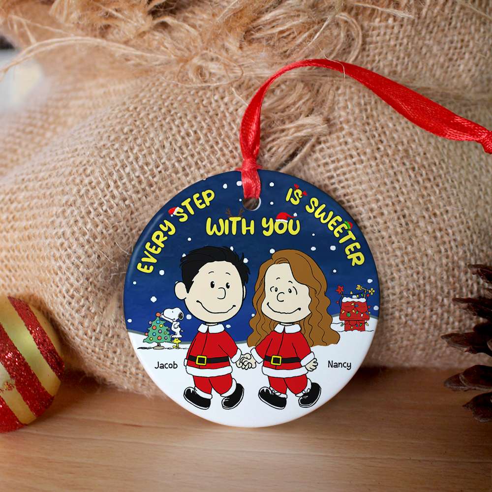Personalized Ceramic Ornament Every Step Is Sweeter Gift for Couples
