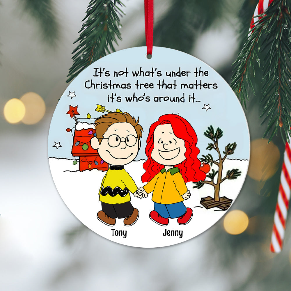 Personalized Acrylic Christmas Ornament for Couples Gift