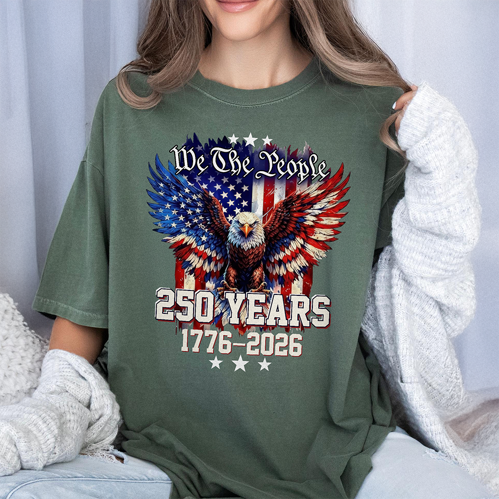 Personalized American Flag Comfort Shirt 250 Years Gift Comfort Shirt GradoCreations