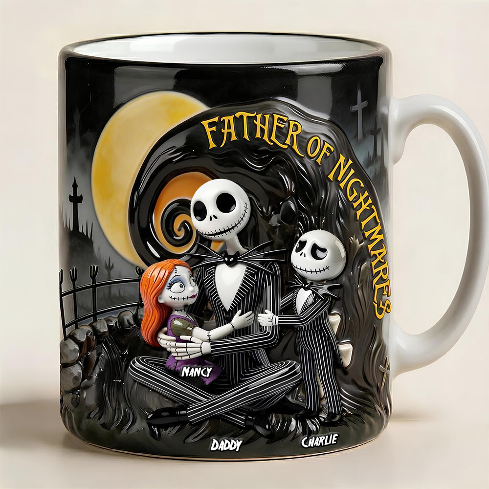 Personalized Father of Nightmares Coffee Mug Unique Gift for Dad
