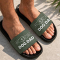 Personalized Dog Dad Slide Sandals Custom Name Gift for Pet Lovers HN590 - Slide Sandals GradoCreations