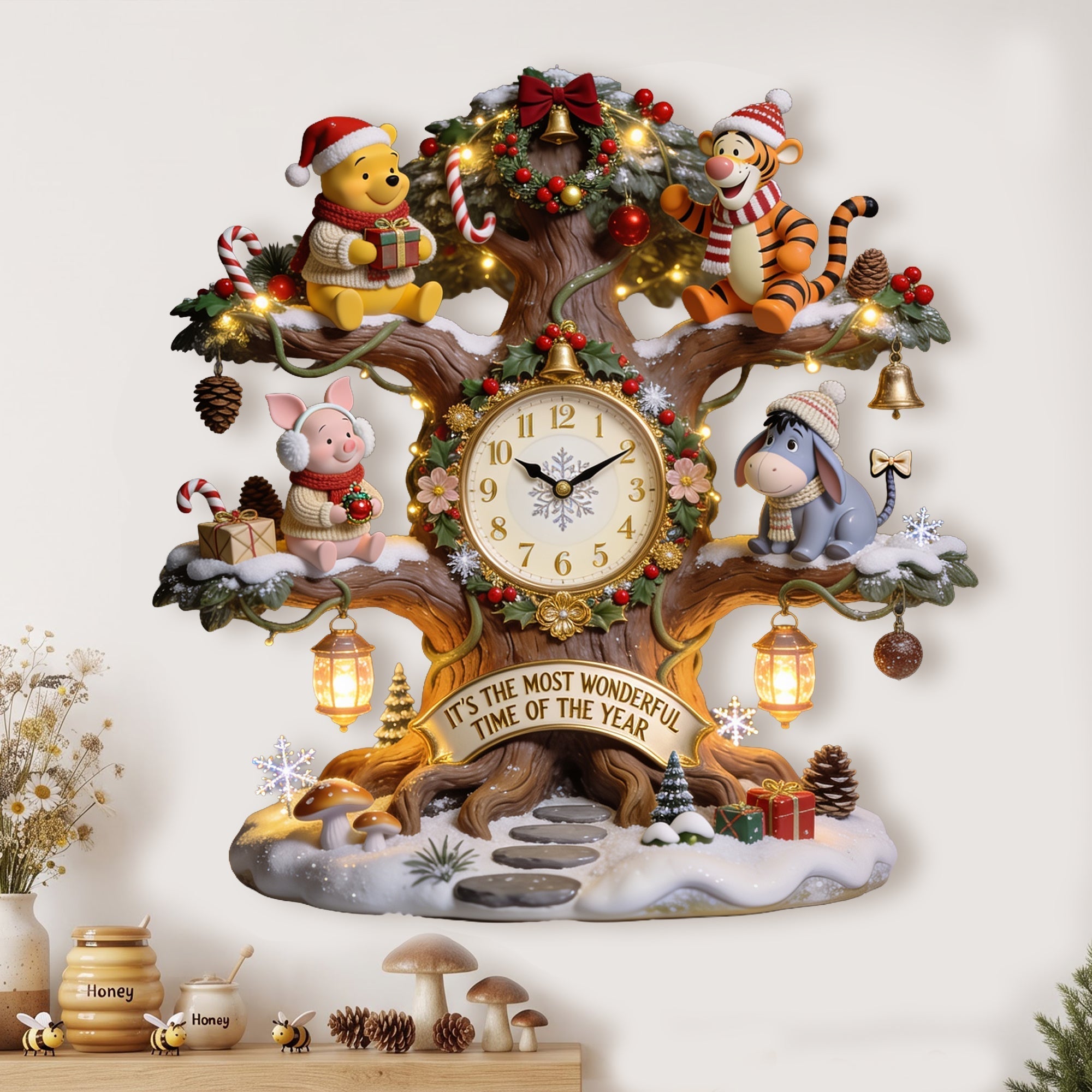 Personalized Acrylic Wall Clock Christmas Gift for Family Wall Hanging Clock GradoCreations