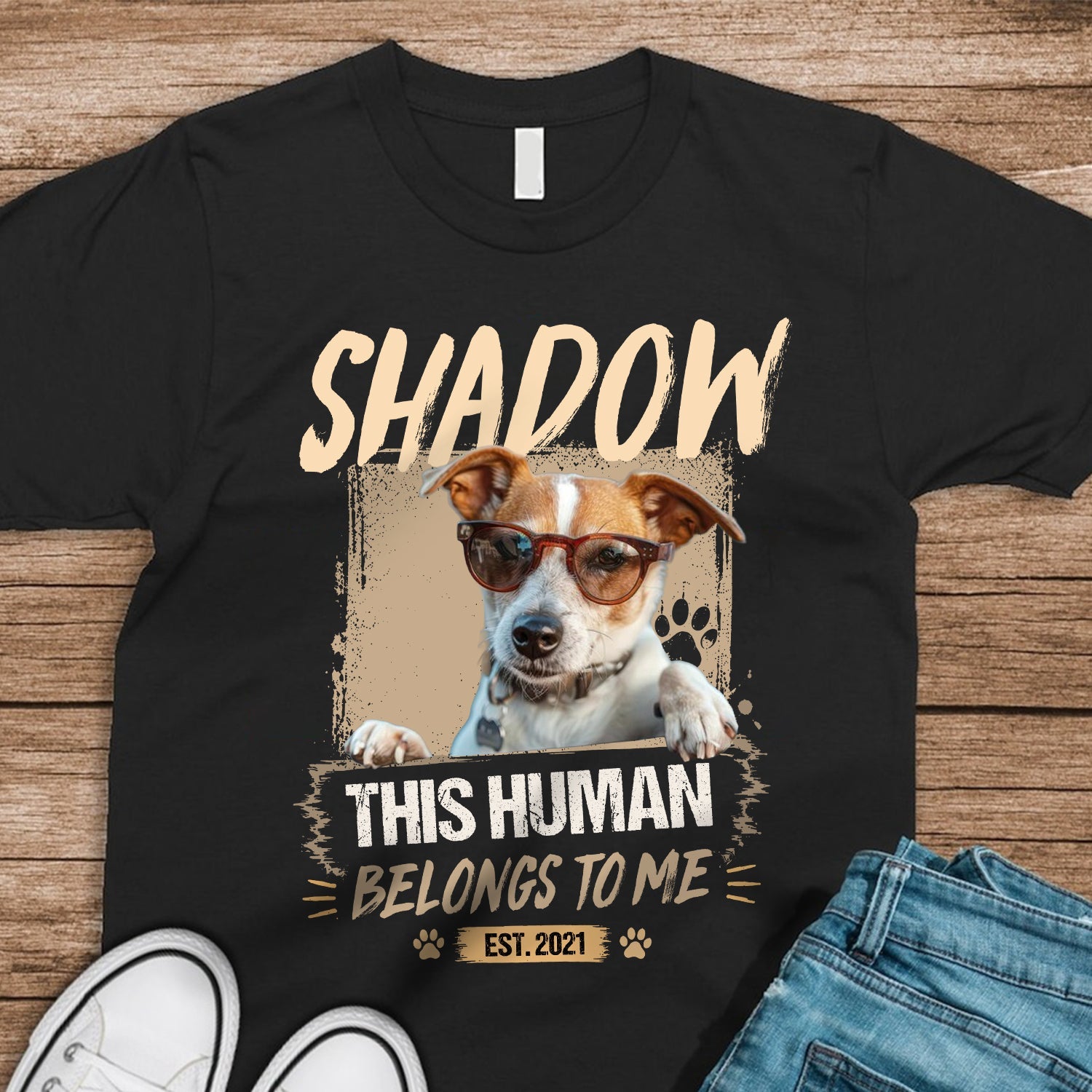 Personalized Dog Photo Shirt Custom Gift for Dog Dad HN590 - Tshirt GradoCreations