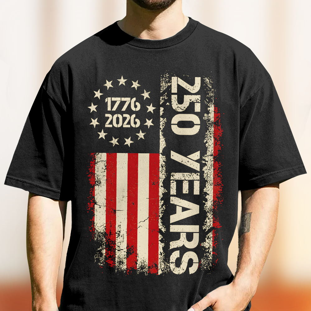 Personalized American Flag Comfort Shirt 250th Anniversary Gift Comfort Shirt GradoCreations