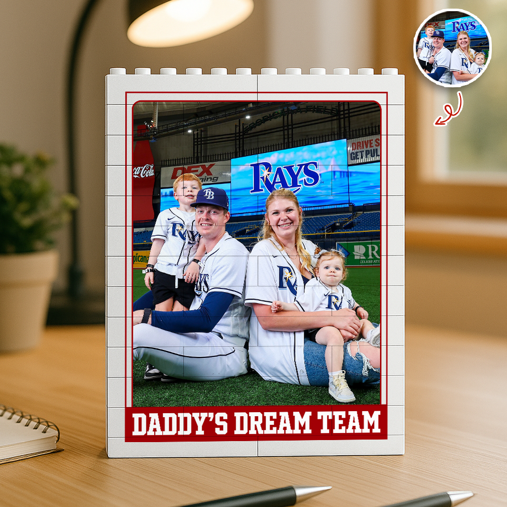 Custom Family Photo Building Block Set Personalized Gift HN590 - Building Blocks GradoCreations