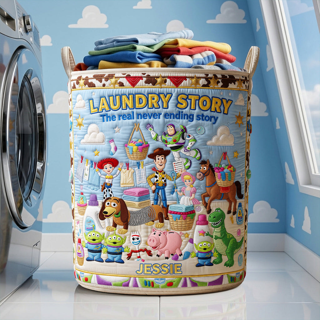 Personalized Quilted Laundry Basket Unique Gift for Movie Fans Quilted Laundry Basket GradoCreations