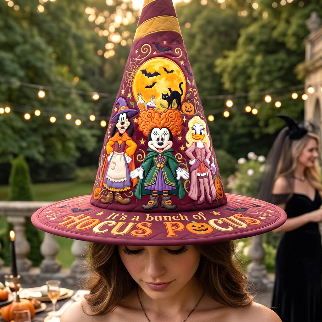 Personalized Quilted Witch Hat Custom Name Halloween Gift Quilt Witch Hat GradoCreations