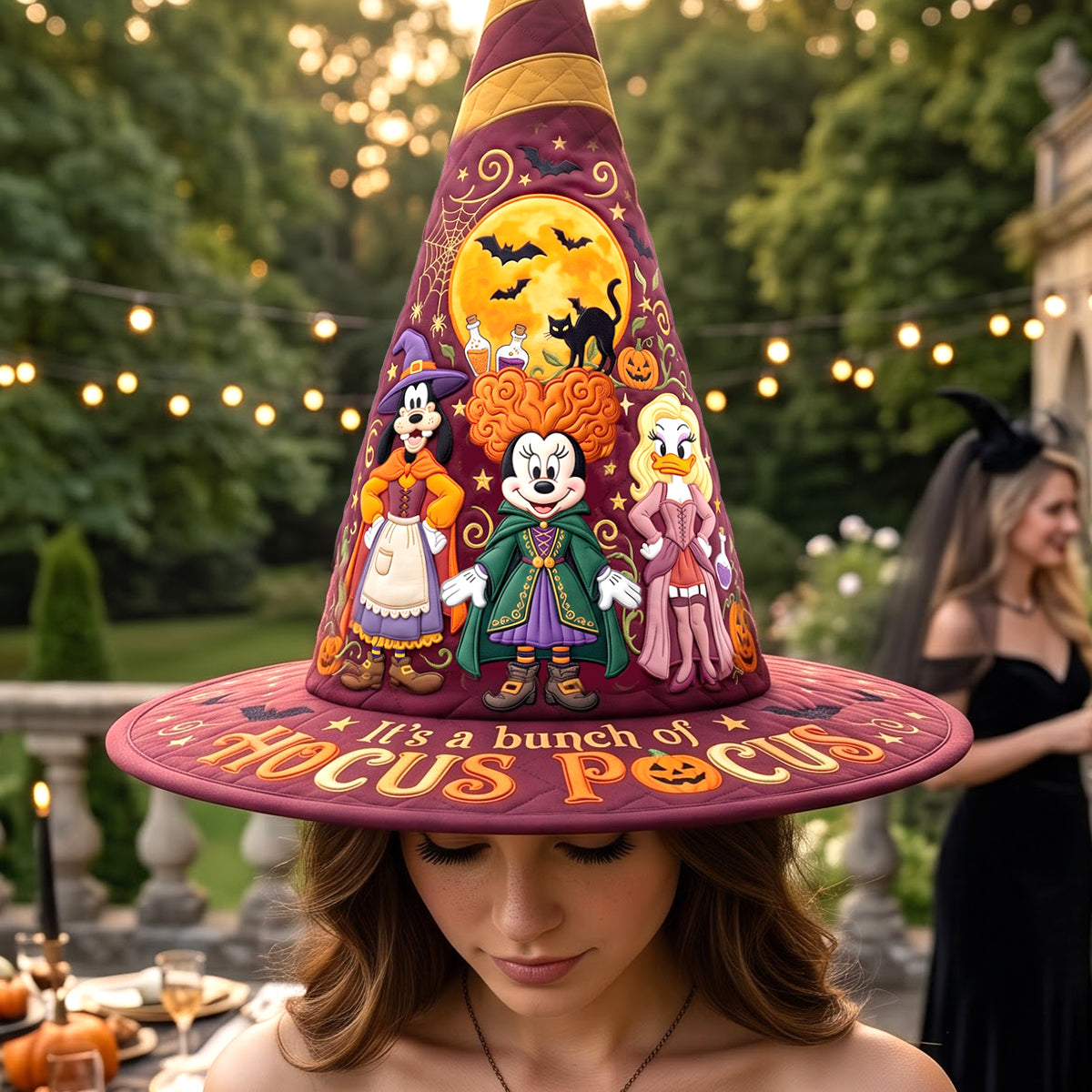 Personalized Quilted Witch Hat Custom Name Halloween Gift Quilt Witch Hat GradoCreations