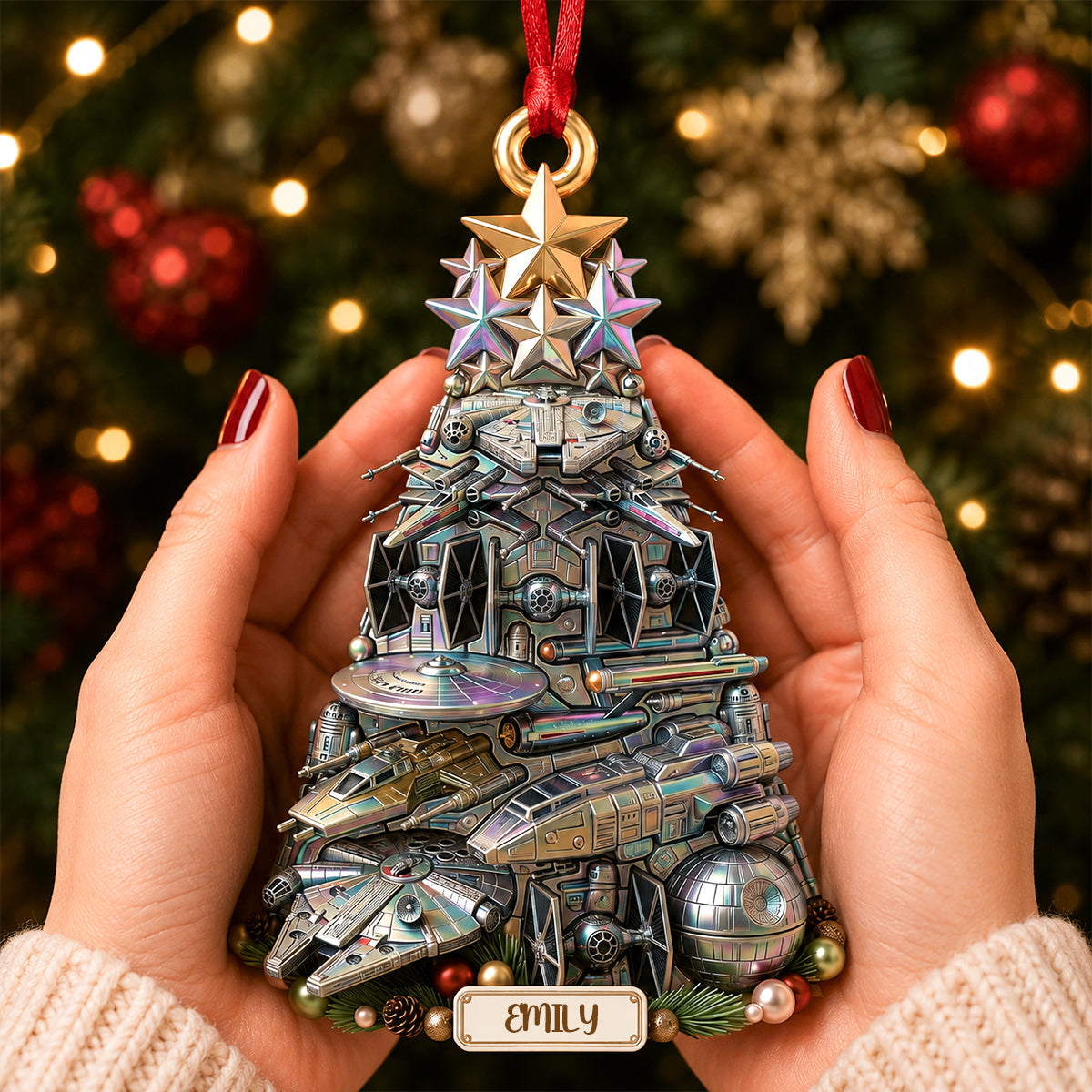 Personalized Acrylic Ornament Galaxy Warrior for Space Lovers Ornament GradoCreations