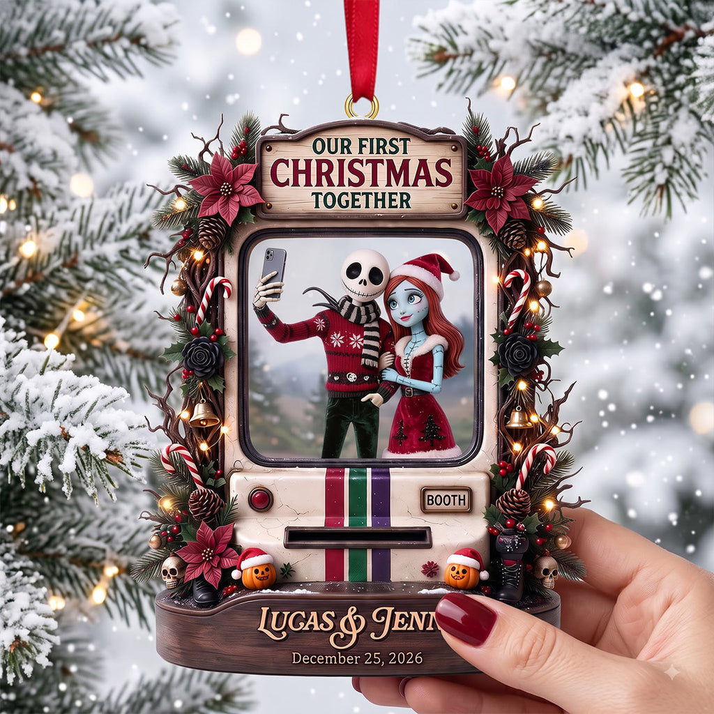 Personalized Acrylic Ornament Our First Christmas Gift for Couple Ornament GradoCreations