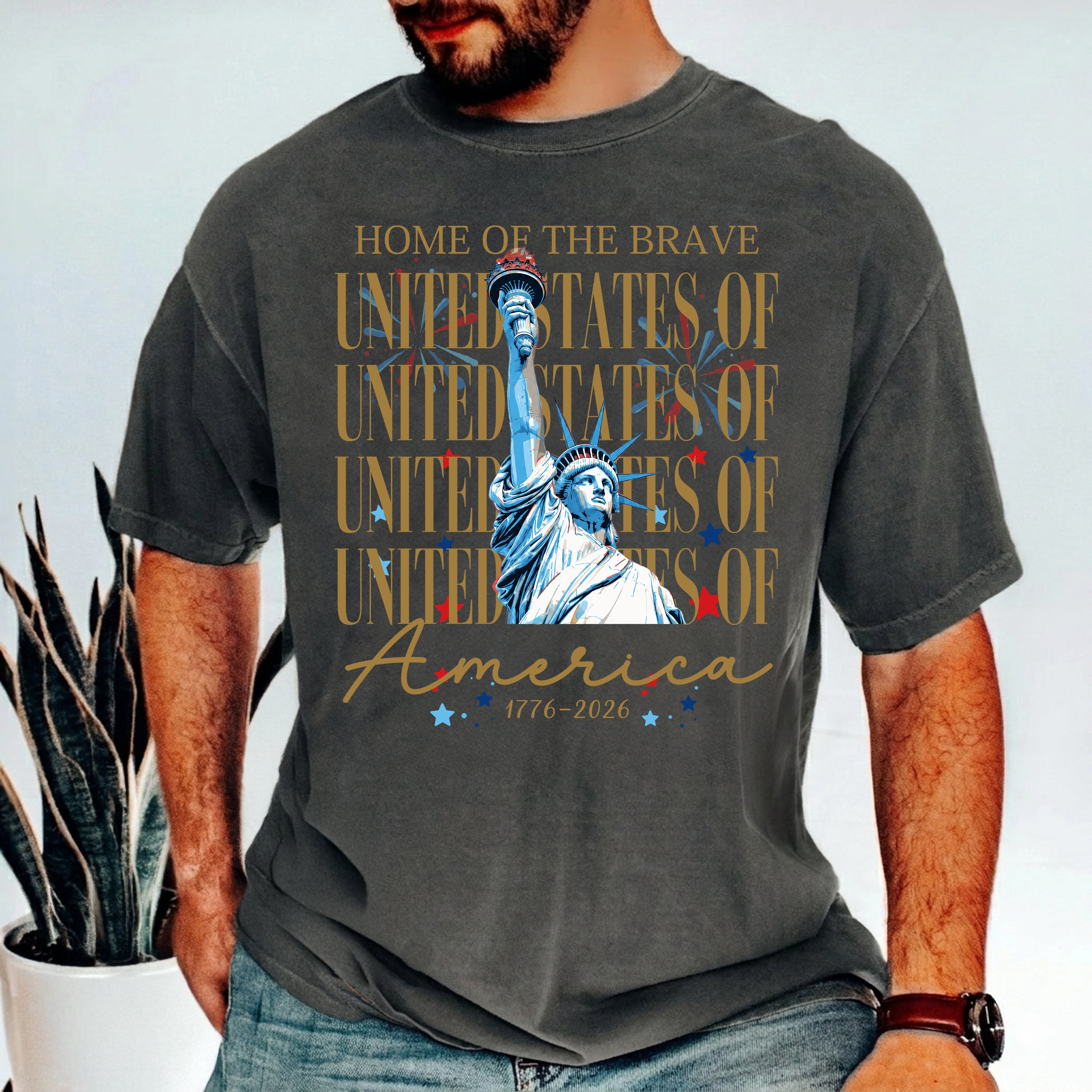 Personalized USA 250 Years Comfort Shirt Independence Day Gift Comfort Shirt GradoCreations