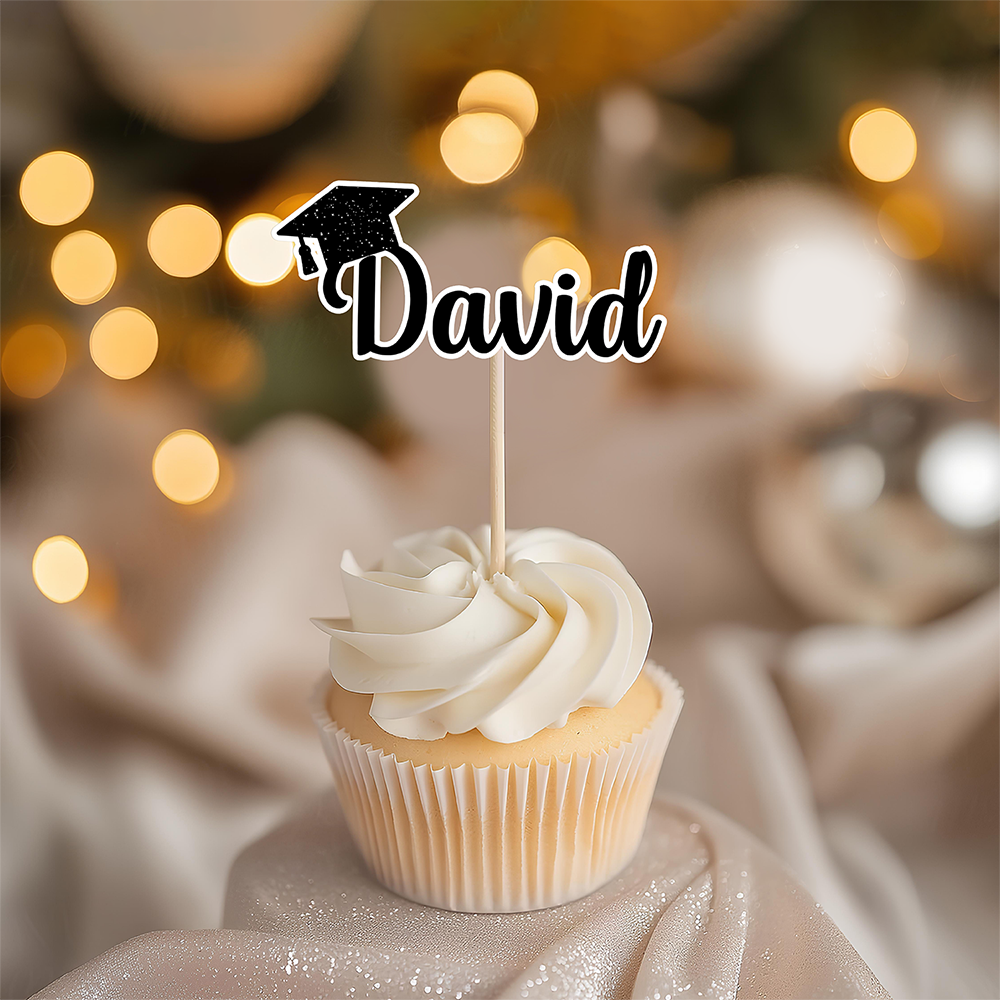 Personalized Graduation Cupcake Topper Custom Name Party Decor HN590 - Cupcake Topper GradoCreations